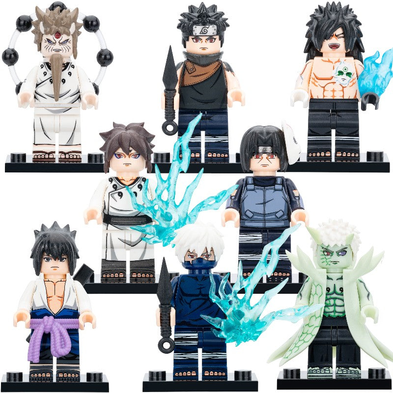Naruto Shippuden Hagoromo Shisui Madara Indra Itachi Kakashi Sasuke Obito Custom Brick Compatible Minifigure Toy