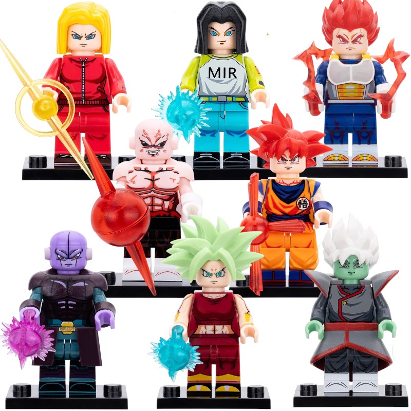 Android 17 Android 18 Vegeta Jiren Son Goku Kefla Hit Zamasu Dragon Ball Super Custom Brick Compatible Minifigure Toy