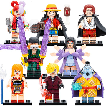 One Piece Monkey D. Luffy Zoro Nami Robin Sanji Jinbe Shanks Uta Custom Brick Compatible Minifigure Toy
