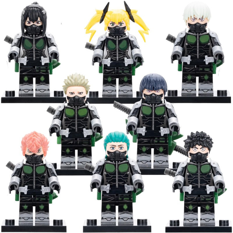 Mina Kikoru Reno Aoi Soshiro Iharu Haruichi Kafka Defense Force Team in Kaiju No. 8 Custom Brick Compatible Minifigure Toy