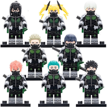 Mina Kikoru Reno Aoi Soshiro Iharu Haruichi Kafka Defense Force Team in Kaiju No. 8 Custom Brick Compatible Minifigure Toy