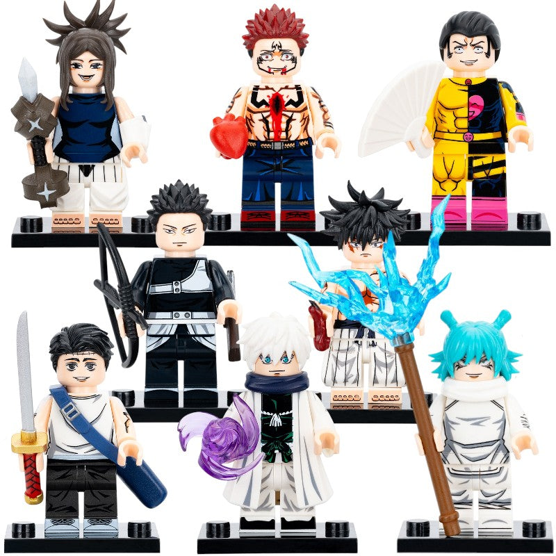 Yorozu Ryomen Sukuna Takaba Fumihiko Kamo Noritoshi Fushiguro Megumi Kashimo Hajime Gojo Satoru Okkotsu Yuta Jujutsu Kaisen Brick Compatible Minifigure Toy