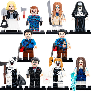 Horror Movie Chucky Tiffany Valentine M3GAN Valak Ash Williams Art the Clown Billy Emily Crane Lilly D'Abo Custom Brick Compatible Minifigure Toy