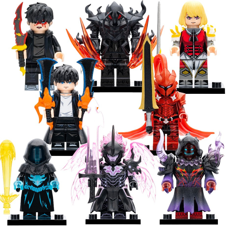 Solo Leveling Sung Jinwoo Igris Beru Bellion Tusk Mage Cha Hae-In Shadow Soldiers Custom Brick Compatible Minifigure Toy