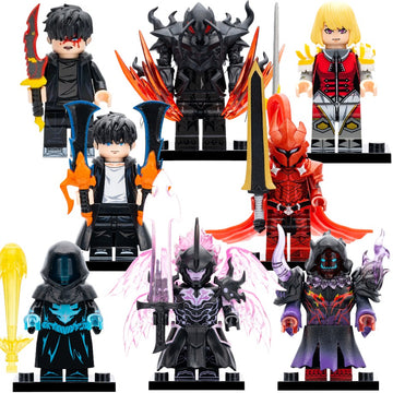 Solo Leveling Sung Jinwoo Igris Beru Bellion Tusk Mage Cha Hae-In Shadow Soldiers Custom Brick Compatible Minifigure Toy