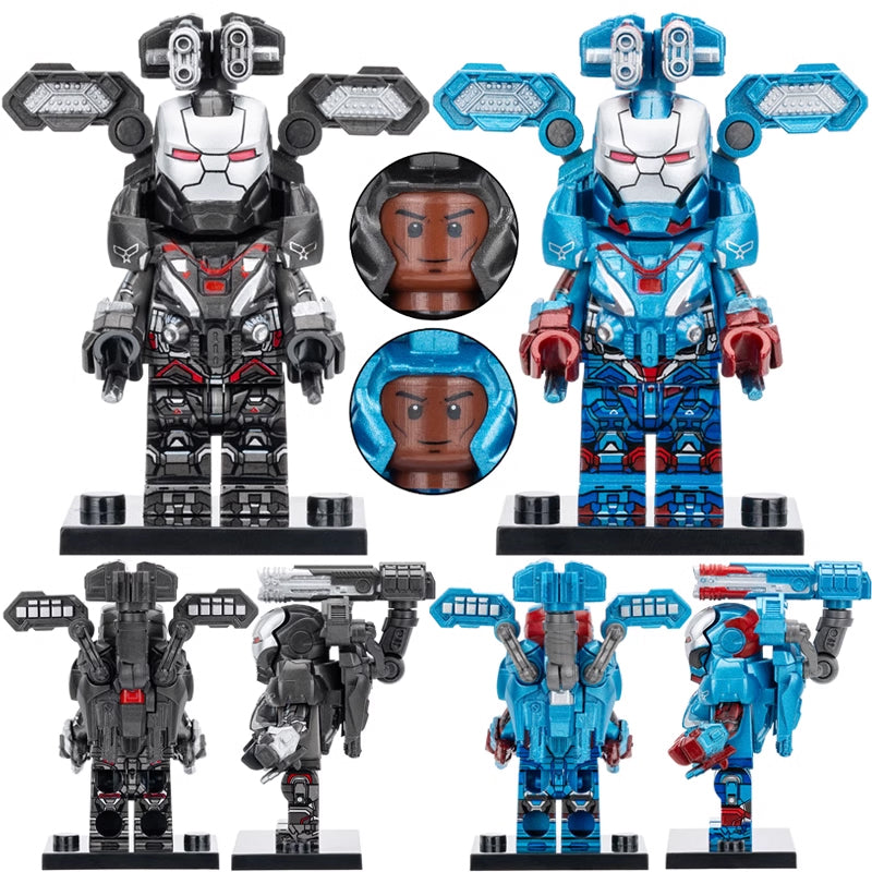 War Machine Mk 7 Iron Patriot MCU Avengers Endgame Custom Brick Compatible Minifigure Toy