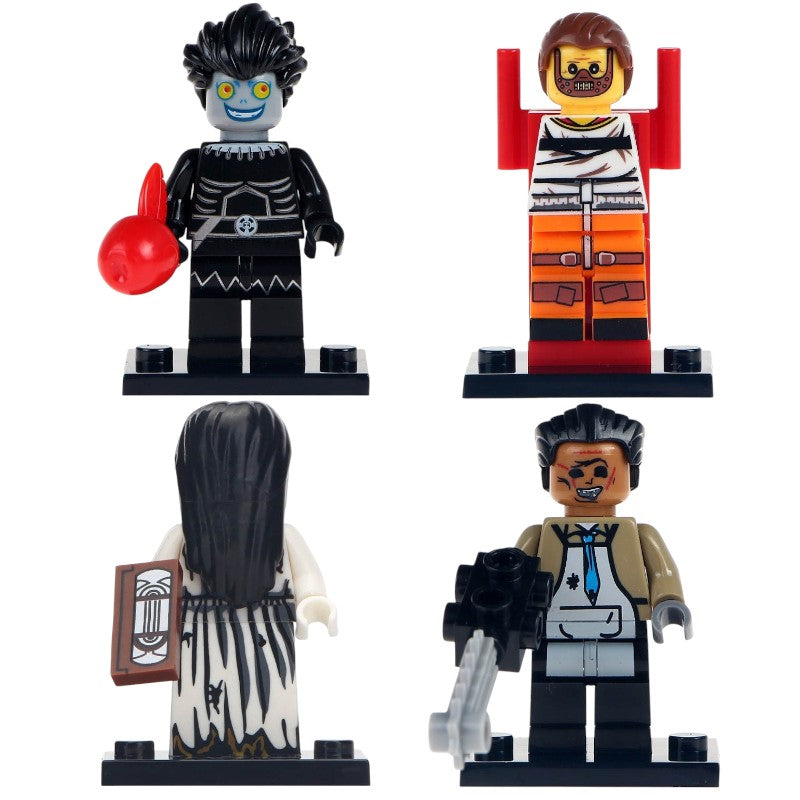 Ryuk Hannibal Lecter Sadako Leatherface Horror Movie Custom Brick Based Minifigure Toy