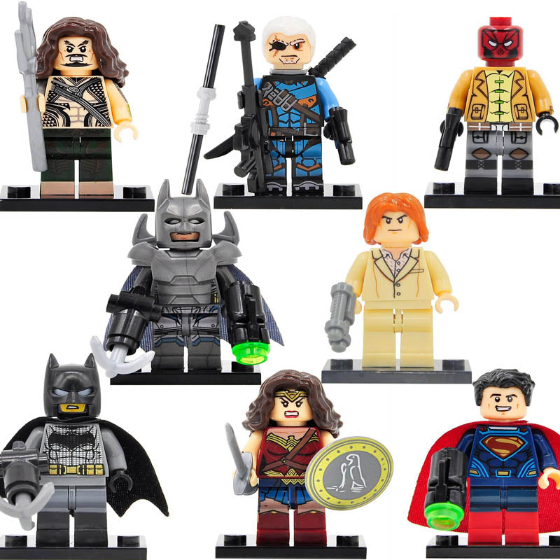 Aquaman Lex Luthor Deathstroke DCEU Batman vs Superman Custom Brick Compatible Minifigure Toy