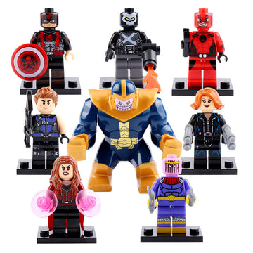 Baron Heinrich Zemo Scarlet Witch Crossbones Thanos Marvel Superhero Custom Brick Compatible Minifigure Toy