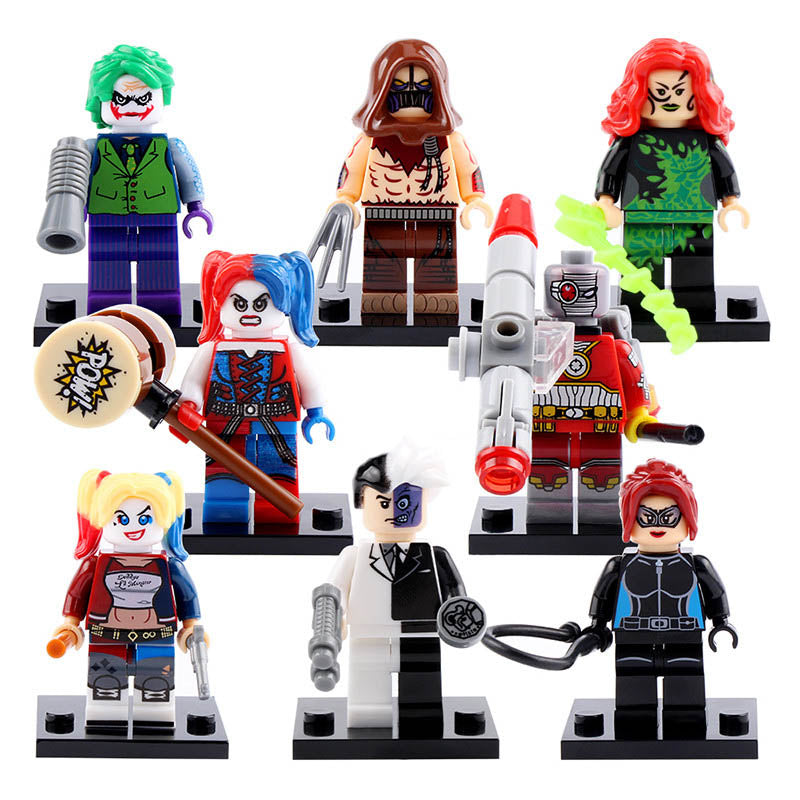 Deadshot Poison Ivy Catwoman Joker Harley Quinn DC Universe Custom Brick Compatible Minifigure Toy