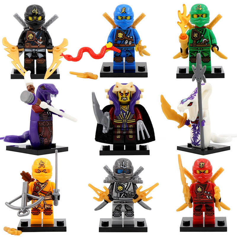 Jay Cole Zane Kai Pythor Lloyd Chen Skylor Chop'rai Ninjago Custom Brick Compatible Minifigure Toy
