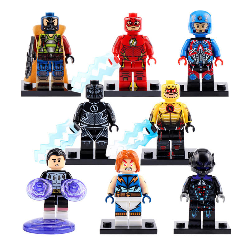 Atom Lightning Lad Bane Zoom Cosmic Boy DC Super Heroes Custom Brick Compatible Minifigure Toy