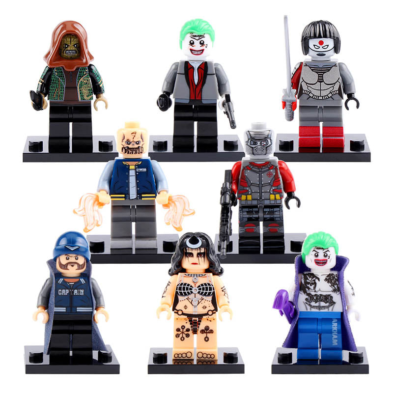 Captain Boomerang Killer Croc El Diablo Katana Joker Deadshot Enchantress DCEU Suicide Squad 2016 Custom Brick Compatible Minifigure Toy
