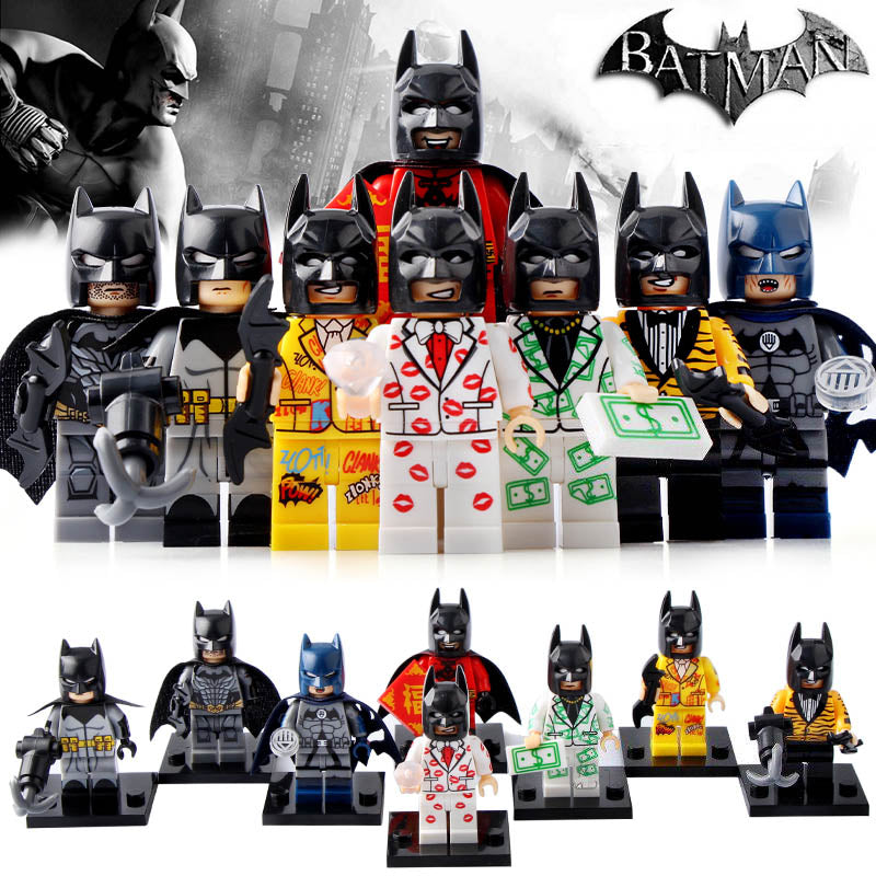 Batman Movie Inspired Dollar Bill Tuxedo Batman Grafitti Batman Tiger Stripe Tuxedo Batman Custom Brick Compatible Minifigure Toy