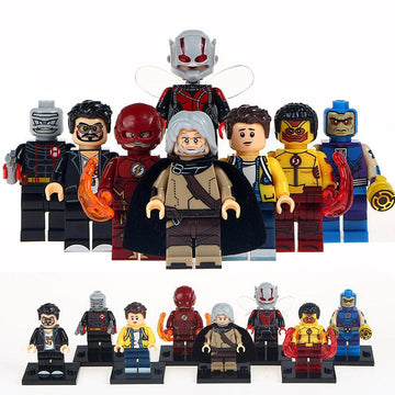 Kid Flash Tony Stark Wasp Peter Parker Mongul Multiverse Super Heroes Custom Brick-Compatible Minifigure Toy