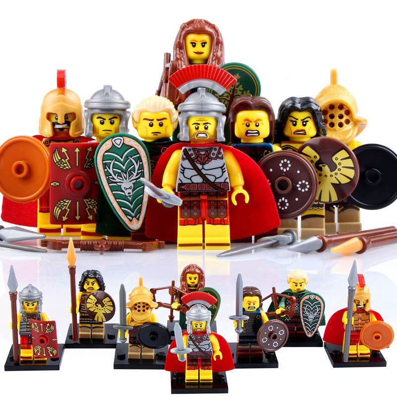 Centurion Elf Hunter Female Warrior Roman Soldier Highland Warrior Spartan Witch Elf Gladiator CMF Custom Brick Compatible Minifigure Toy