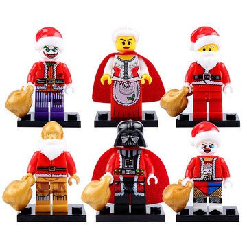 Santa Claus Darth Vader Harley Quinn Mrs Claus Joker C-3PO Christmas Themed Custom Brick Compatible Minifigure Toy