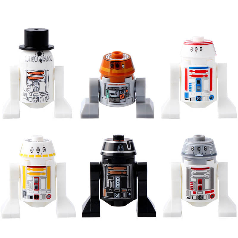 Star Wars Astromech Droid R2-D2 R4-G0 C1-10P R5-J2 R5-D8 R5-F7 Custom Brick Compatible Minifigure Toy