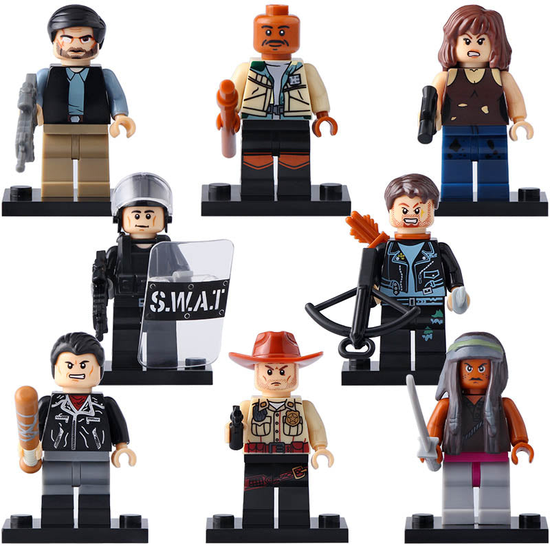 Michonne Maggie Greene Morgan Jones Daryl Dixon Glenn Rhee Rick Grimes Neegan Governor The Walking Dead Brick Compatible Minifigure Toy
