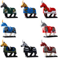 Medieval Castle Kingdom Armored Warhorse Mounts for Knights Custom Brick Compatible Minifigure Toy
