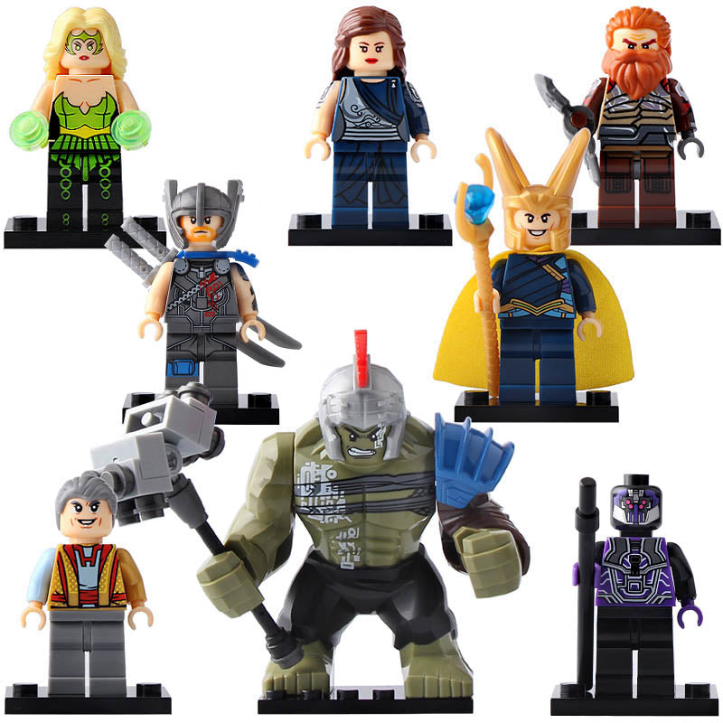 Grandmaster Sakaaran Guard Loki Hulk Jane Foster Enchantress Volstagg MCU Thor Ragnarok Custom Brick Compatible Minifigure Toy