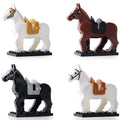 Medieval Saddled Warhorse Riding Mounts Custom Brick Compatible Minifigure Toy