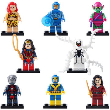 Blue Beetle Giganta Green Goblin Goliath Venom Talia Al Ghul Multiverse Superhero Custom Brick Compatible Minifigure Toy