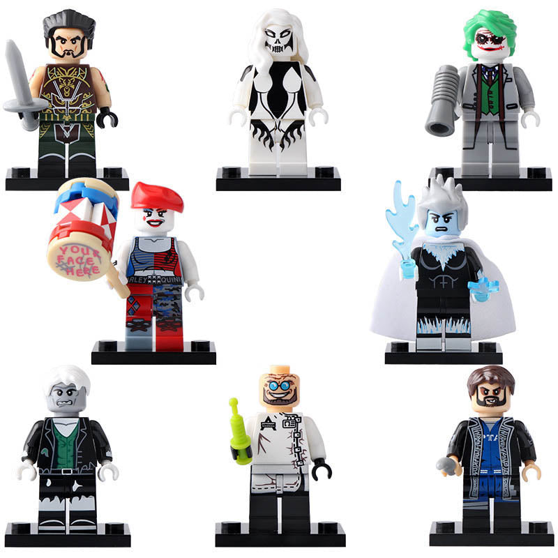 Captain Boomerang Ra's al Ghul Killer Frost Harley Quinn Solomon Grundy Minifigure DC Superhero Custom Brick Compatible Minifigure Toy