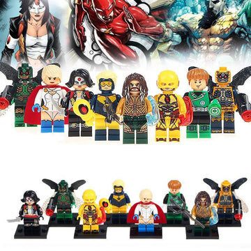 Aquaman Reverse Flash Parademon Guy Gardner Booster Gold Power Girl Katana DC Universe Custom Brick Compatible Minifigure Toy