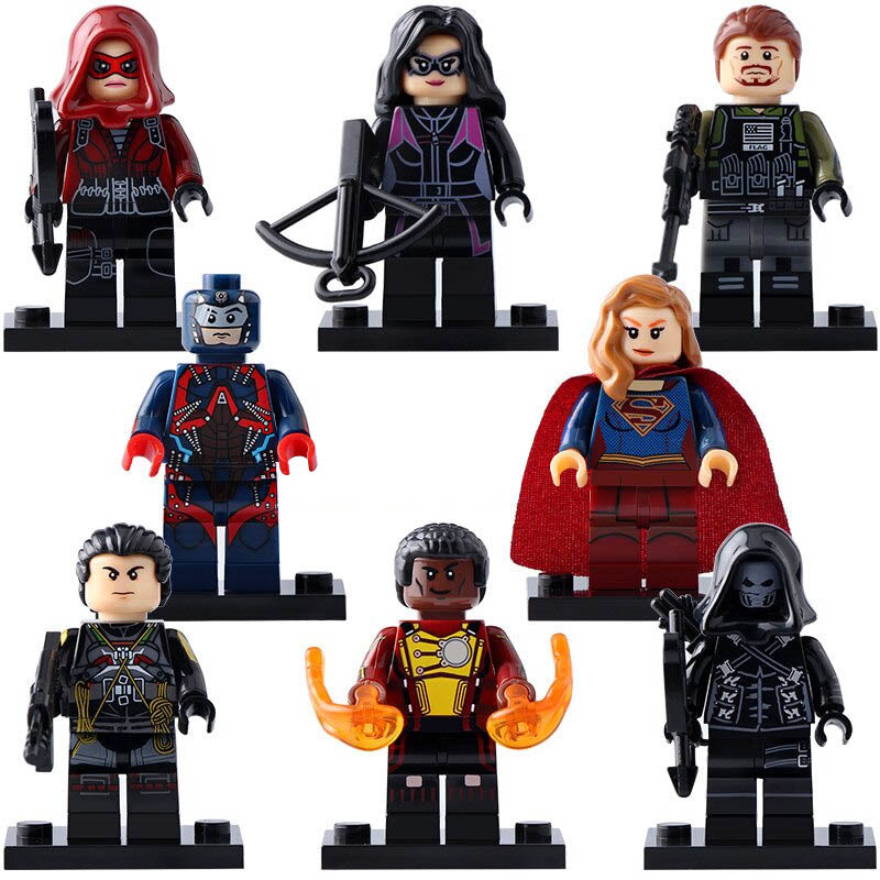 Supergirl Prometheus Firestorm Slipknot Huntress Atom Rick Flag The CW's Arrowverse Custom Brick Compatible Minifigure Toy