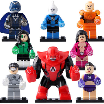 Hal Jordan Saint Walker Black Hand Jessica Cruz Lex Luthor Indigo-1 The Lantern Corps Custom Brick Compatible Minifigure Toy