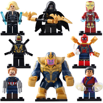 Thanos Black Widow Wong Iron Spider Corvus Glaive Iron Man MCU Avengers Infinity War Custom Brick Compatible Minifigure Toy