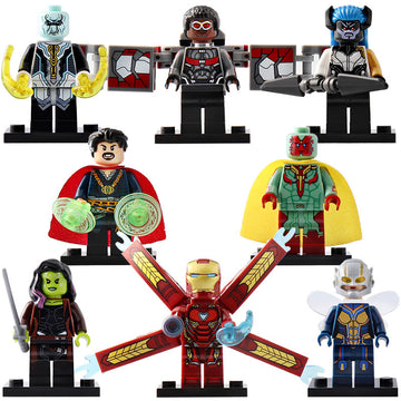 Iron Man Mk 50 Gamora Dr Strange Wasp Falcon Ebony Maw MCU Avengers Infinity War (2018) Custom Brick Based Minifigure Toy