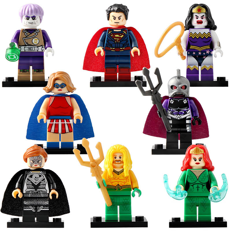 Aquaman Ocean Master Mera Reign Bizarra Miss America Greenzarro DC Comic Custom Brick Compatible Minifigure Toy