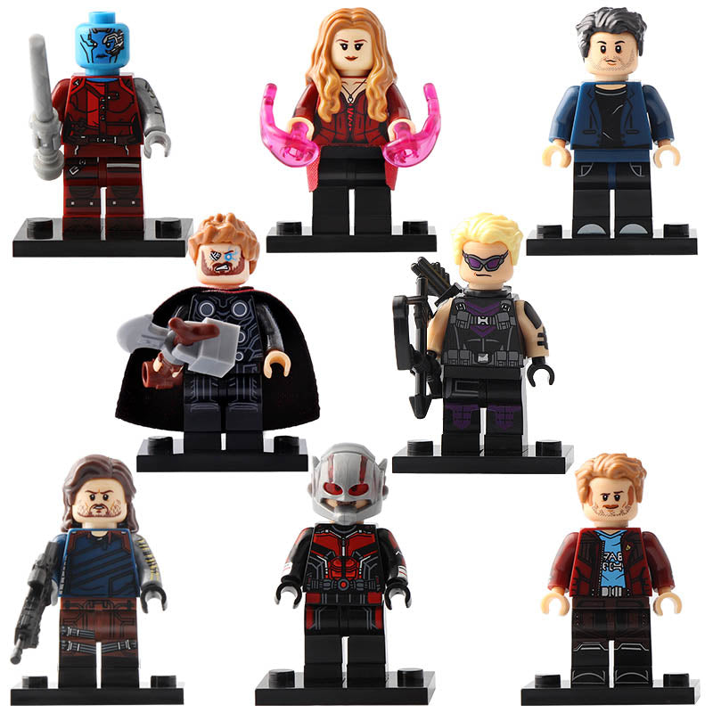 Thor Scarlet Witch Nebula Star-Lord Winter Soldier MCU Avengers Infinity War (2018) Custom Brick Based Minifigure Toy