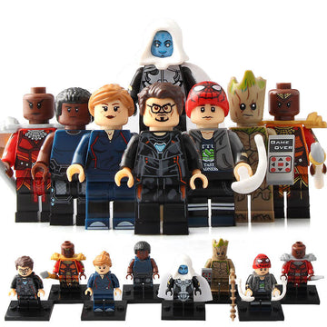 Peter Parker Pepper Potts Groot James Rhodes Okoye Supergiant MCU Avengers: Infinity War (2018) Custom Brick Compatible Minifigure Toy