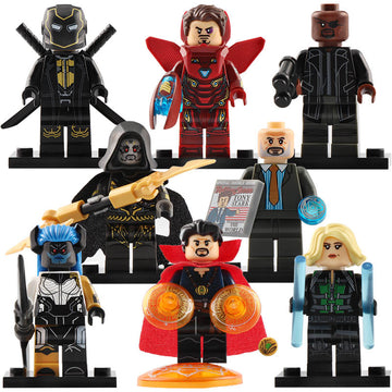 Obadiah Stane Doctor Strange Iron Man Mk 50 Ronin Black Widow Corvus Glaive MCU Superhero Custom Brick Based Minifigure Toy