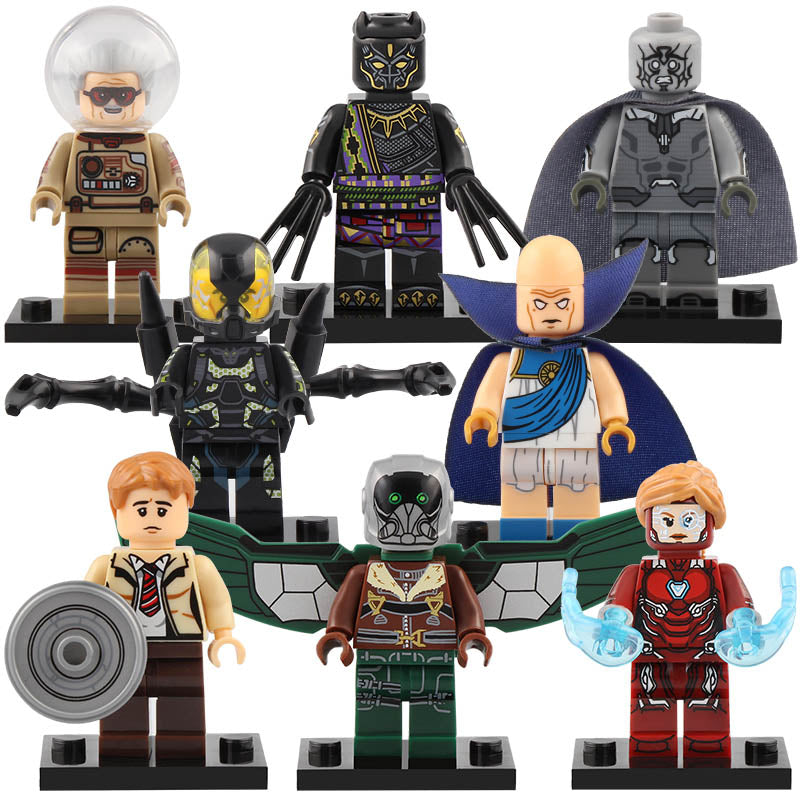 T'Chaka Uatu the Watcher Steve Rogers Death Vision Pepper Potts Marvel Cinematic Universe Custom Brick Based Minifigure Toy