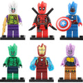 Groot Hybrid Iron Man Thanos Captain America Hulk Joker Deadpool Marvel Super Heroes Custom Brick Compatible Minifigure Toy