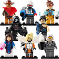 Overwatch Video Game D.Va Reinhardt McCree Reaper Soldier 76 Hanzo Mercy Tracer Custom Brick Compatible Minifigure Toy