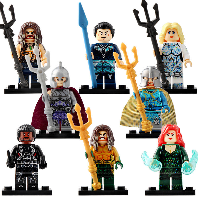 Black Manta Vulko Queen Atlanna Arthur Curry Nereus Orm DCEU Aquaman 2018 Custom Brick Based Minifigure Toy