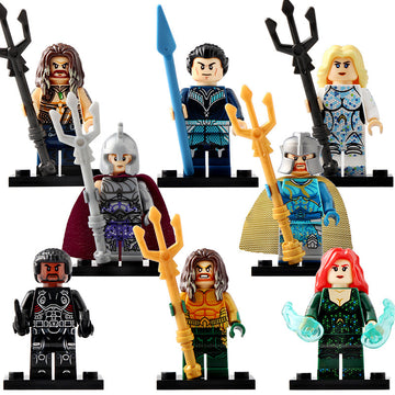 Black Manta Vulko Queen Atlanna Arthur Curry Nereus Orm DCEU Aquaman 2018 Custom Brick Based Minifigure Toy