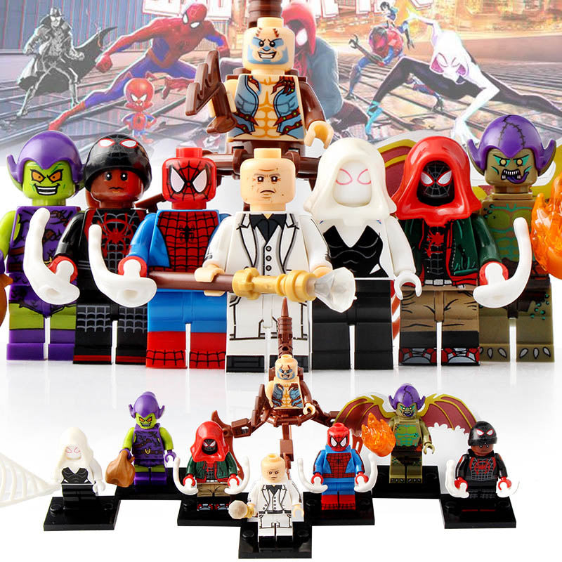 Miles Morales Kingpin Ghost Spider Scorpion Spider-Man Into the Spider-Verse (2018) Animated Custom Brick Based Minifigure Toy