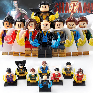 DCEU Shazam (2019) Freddy Freeman Black Adam Pedro Pena Darla Dudley Doctor Sivana Mary Bromfield Eugene Choi Custom Brick Based Minifigure Toy