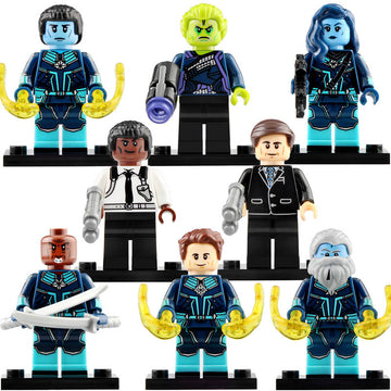 Minn-Erva Talos Agent Coulson Yon-Rogg Korath the Pursuer Bron-Char Att-Lass MCU Captain Marvel (2019) Custom Brick Compatible Minifigure Toy