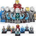 Iron Man Armor Mk 24 Mk 25 Mk 29 30 Mk 31 Mk 32 Mk 34 Mk 35 MCU Iron Man 3 (2013) Custom Brick Based Minifigure Toy