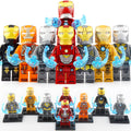 Iron Man Armor Mk 14 Mk 15 Mk 16 Mk 18 Mk 19 Mk 20 Mk 21 Mk 28 MCU Iron Man 3 (2013) Custom Brick Compatible Minifigure Toy