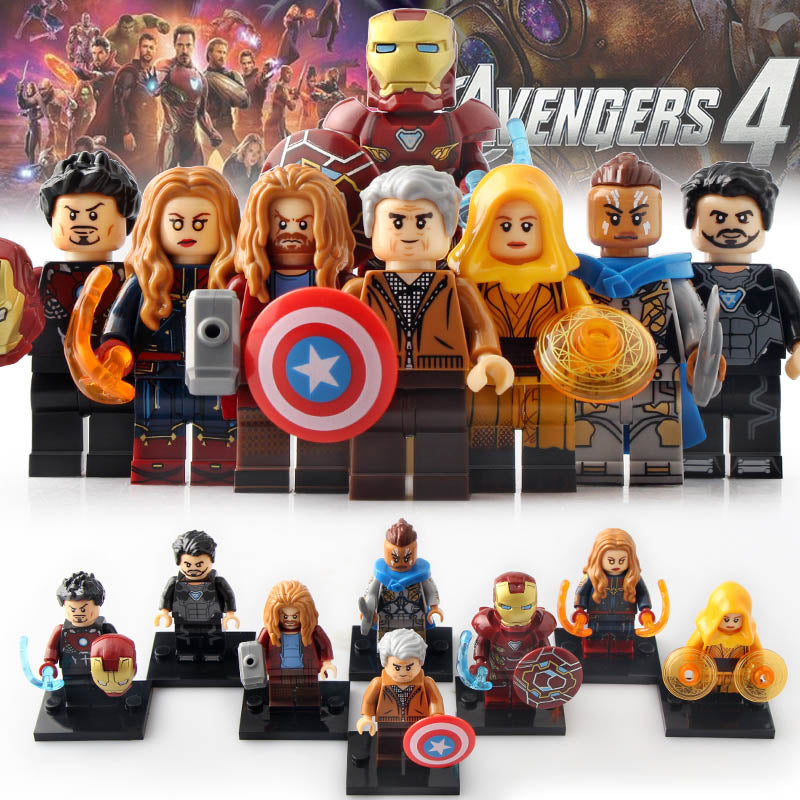 Iron Man Mk 50 Ancient One Tony Stark Steve Rogers Bro Thor Valkyrie MCU Super Heroes Custom Brick Based Minifigure Toy