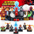Mysterio Iron Spider Agent Maria Hill Hydro-man Ned Leeds MCU Spider-Man Far From Home 2019 Custom Brick Compatible Minifigure Toy