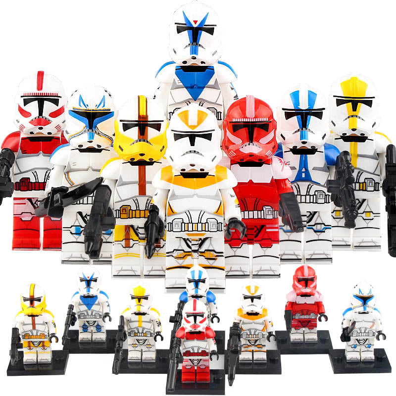 Elite Clone Troopers Commander Bly Rex Fox Appo Star Wars The Clone Wars Custom  Brick Compatible Minifigure Toy
